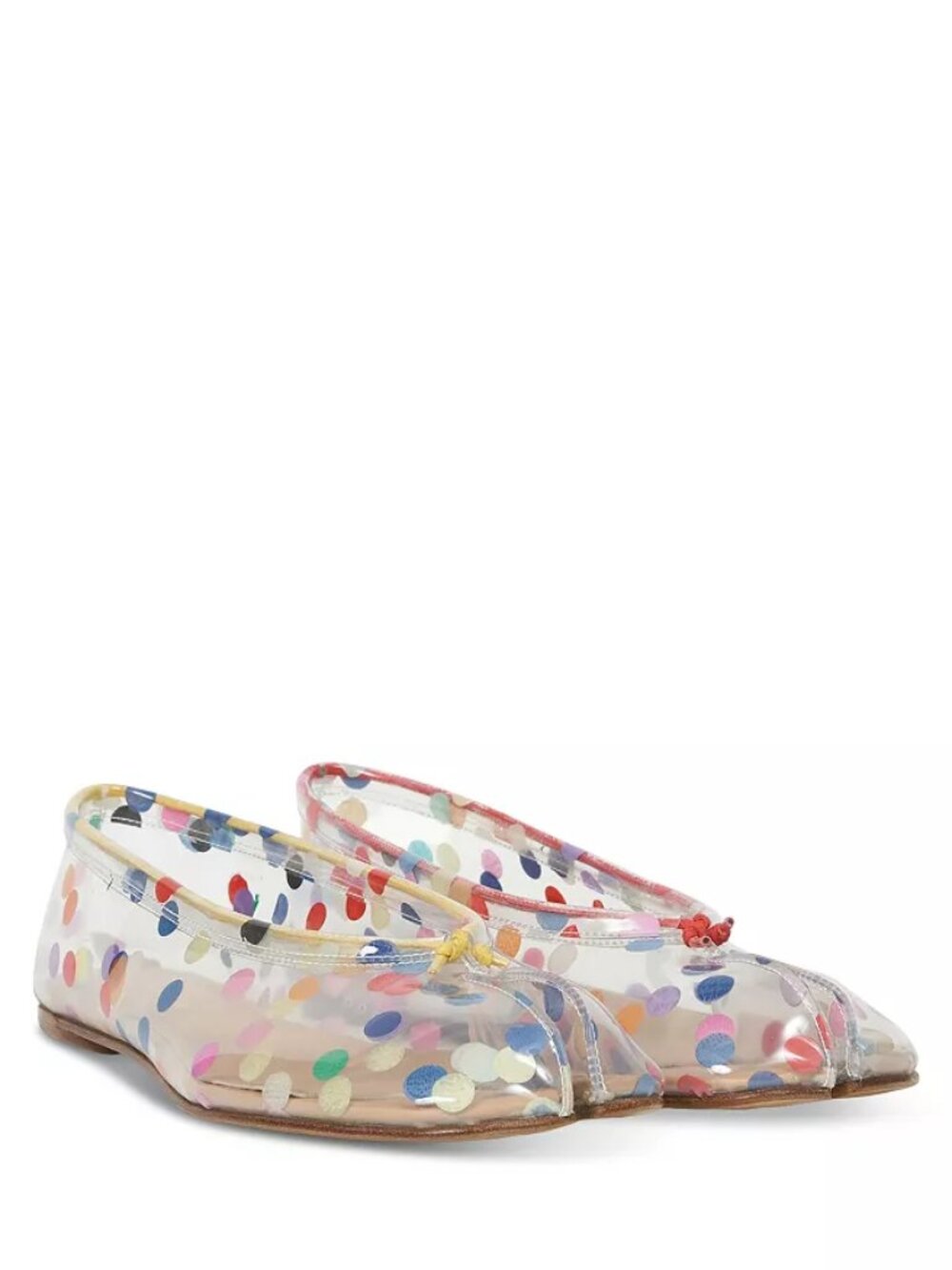 NWT Maison Margiela Transparent Confetti Tabi Ballerina Shoes Size 37